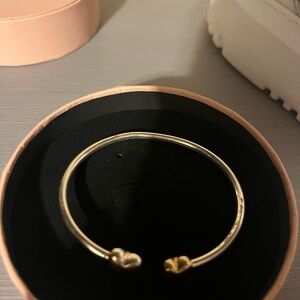 Tous Gold-Tone Open Cuff Bracelet with Heart Ends